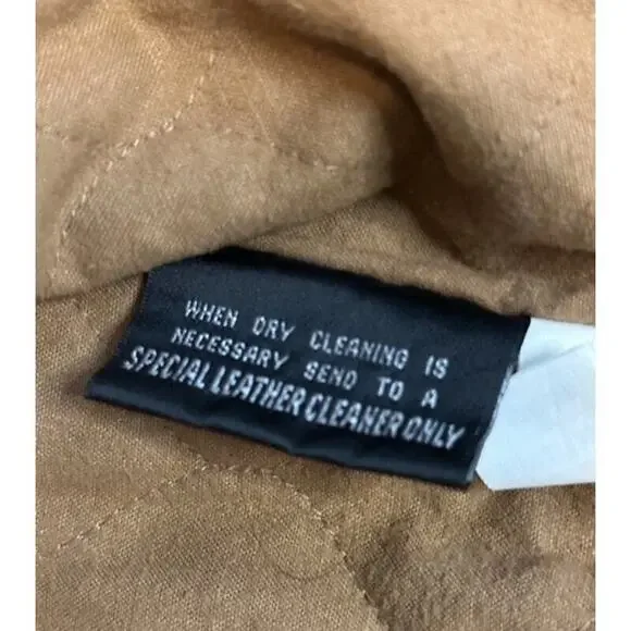 Wilson’s M Julian Leather Jacket Medium Tan Beige EUC